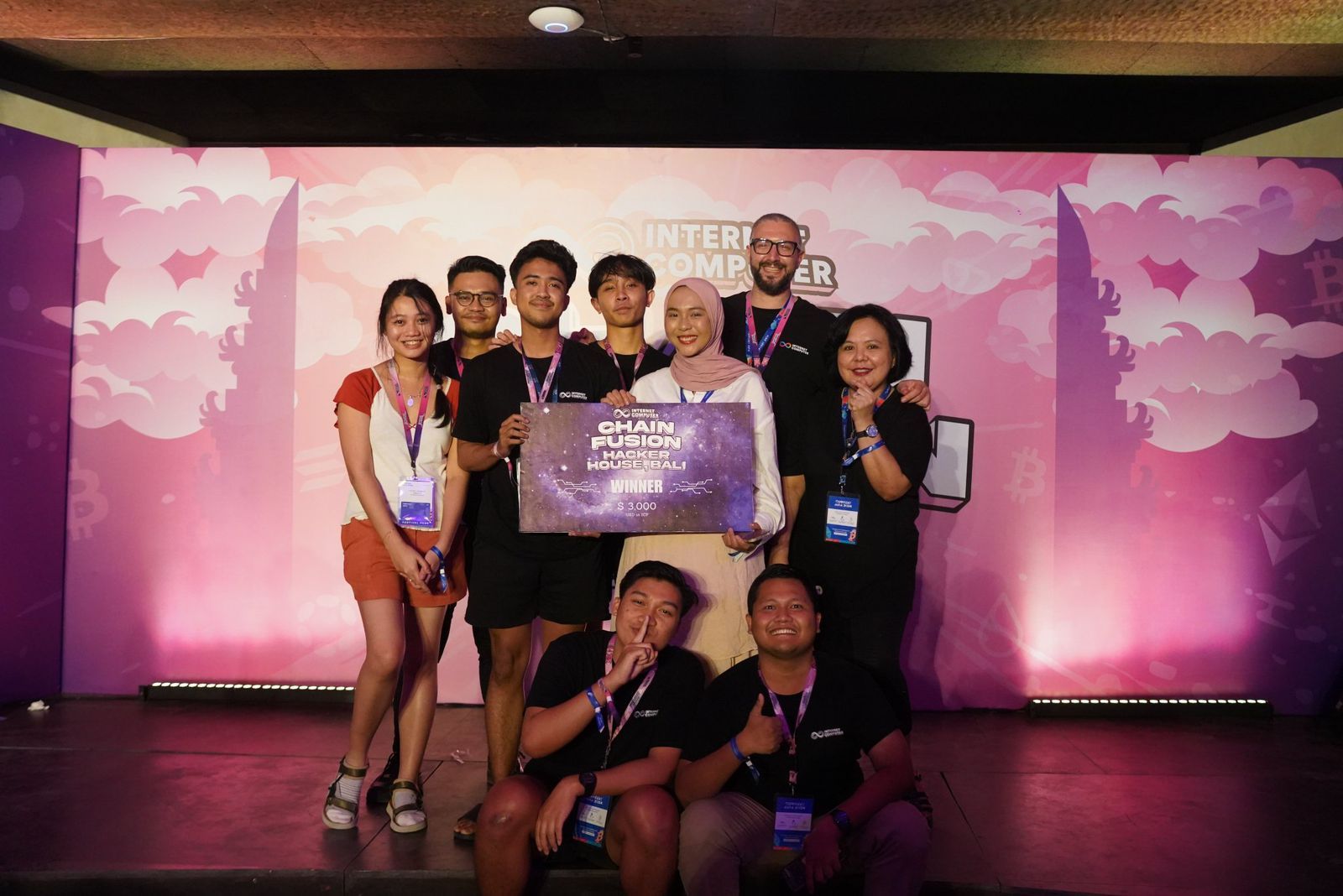 The team presenting Creditopia at the Chain Fusion Hacker House
